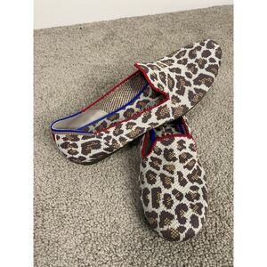 Rothy’s The Flat Cheetah Leopard Print Knit Ballet Flats Size 6.5